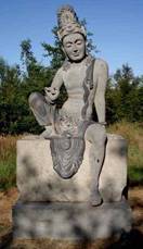    The Buddha enjoying the bliss of attainment
   And the bliss of the @rest staus thereafter

   @  Victoria's Way, Roundwood, Co Wicklow, Ireland